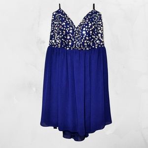 NWT Blue Formal Dress Evening Party Prom Plus Size